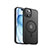 Coque Ultra Slim Silicone Souple Transparente avec Mag-Safe Magnetic Magnetique XD5 pour Apple iPhone 15 Plus Noir Petit