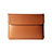 Double Pochette Housse Cuir L05 pour Apple MacBook Air 13 pouces Orange Petit