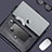 Double Pochette Housse Cuir L12 pour Apple MacBook Air 13.3 pouces (2018) Petit