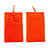 Double Pochette Housse Velour Universel Orange
