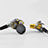 Ecouteur Casque Filaire Sport Stereo Intra-auriculaire Oreillette H04 Argent Petit