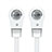 Ecouteur Filaire Sport Stereo Casque Intra-auriculaire Oreillette Blanc Petit