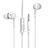 Ecouteur Filaire Sport Stereo Casque Intra-auriculaire Oreillette H09 Blanc