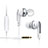 Ecouteur Filaire Sport Stereo Casque Intra-auriculaire Oreillette H23 Blanc Petit