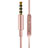 Ecouteur Filaire Sport Stereo Casque Intra-auriculaire Oreillette H34 Rose Petit