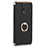 Etui Bumper Luxe Metal et Plastique avec Support Bague Anneau pour Huawei Rhone Noir Petit