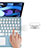 Etui Clapet Portefeuille Livre Cuir avec Clavier K01 pour Apple iPad Air 5 10.9 (2022) Petit