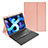 Etui Clapet Portefeuille Livre Cuir avec Clavier pour Apple New iPad Air 10.9 (2020) Or Rose