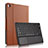 Etui Clapet Portefeuille Livre Cuir avec Clavier pour Huawei MediaPad M5 Pro 10.8 Marron Petit