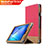 Etui Clapet Portefeuille Livre Cuir L03 pour Huawei MediaPad T3 8.0 KOB-W09 KOB-L09 Rouge