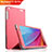 Etui Clapet Portefeuille Livre Cuir pour Huawei Mediapad T1 10 Pro T1-A21L T1-A23L Rose Rouge