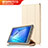Etui Clapet Portefeuille Livre Cuir pour Huawei MediaPad T3 7.0 BG2-W09 BG2-WXX Or