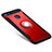 Etui Contour Silicone et Plastique Mat avec Support Bague Anneau pour Huawei Honor Play 7X Rouge Petit