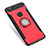 Etui Contour Silicone et Plastique Mat avec Support Bague Anneau pour OnePlus 5T A5010 Rouge