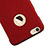 Etui Plastique Rigide avec Trou Mat pour Apple iPhone 6S Plus Rouge Petit