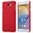 Etui Plastique Rigide Mat pour Samsung Galaxy J7 Prime Rouge