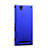 Etui Plastique Rigide Mat pour Sony Xperia T2 Ultra Dual Bleu