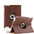 Etui Portefeuille Cuir Rotatif pour Apple iPad 2 Marron Petit