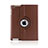 Etui Portefeuille Cuir Rotatif pour Apple iPad 2 Marron Petit