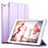 Etui Portefeuille Livre Cuir L01 pour Apple iPad Air Violet