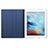Etui Portefeuille Livre Cuir L02 pour Apple iPad 2 Bleu Petit
