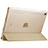 Etui Portefeuille Livre Cuir L02 pour Apple iPad Pro 10.5 Or Petit