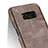 Etui Portefeuille Livre Cuir L03 pour Samsung Galaxy S8 Plus Marron Petit