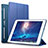 Etui Portefeuille Livre Cuir L05 pour Apple iPad Mini Bleu