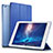 Etui Portefeuille Livre Cuir L06 pour Apple iPad Mini 2 Bleu