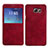 Etui Portefeuille Livre Cuir U01 pour Samsung Galaxy S7 Edge G935F Rouge