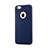 Etui Silicone avec Trou Souple Couleur Unie pour Apple iPhone 5 Bleu Petit