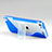 Etui TPU Transparente Vague S-Line avec Bequille pour Apple iPod Touch 5 Bleu