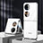 Housse Antichocs Rigide Transparente Crystal LD1 pour Huawei P60 Pocket Argent Petit