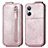 Housse Clapet Portefeuille Cuir pour Realme 10 4G Or Rose Petit