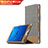 Housse Clapet Portefeuille Livre Cuir L01 pour Huawei MediaPad M3 Lite 8.0 CPN-W09 CPN-AL00 Gris