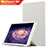 Housse Clapet Portefeuille Livre Cuir L02 pour Huawei MediaPad M2 10.1 FDR-A03L FDR-A01W Blanc