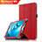 Housse Clapet Portefeuille Livre Cuir L03 pour Huawei Mediapad M3 8.4 BTV-DL09 BTV-W09 Rouge