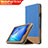 Housse Clapet Portefeuille Livre Cuir L03 pour Huawei MediaPad T3 8.0 KOB-W09 KOB-L09 Bleu