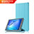Housse Clapet Portefeuille Livre Cuir pour Huawei MediaPad T3 7.0 BG2-W09 BG2-WXX Bleu Ciel