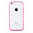 Housse Contour Silicone et Vitre Transparente T01 pour Apple iPhone 5C Rose Rouge