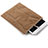 Housse Pochette Velour Tissu pour Apple iPad 2 Marron