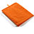 Housse Pochette Velour Tissu pour Apple iPad Mini 4 Orange Petit