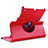 Housse Portefeuille Cuir Rotatif pour Apple iPad Mini Rouge