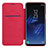 Housse Portefeuille Livre Cuir L01 pour Samsung Galaxy S9 Rouge Petit