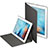 Housse Portefeuille Livre Cuir L02 pour Apple iPad 4 Noir Petit