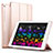 Housse Portefeuille Livre Cuir L02 pour Apple iPad Pro 10.5 Or Rose