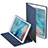 Housse Portefeuille Livre Cuir L02 pour Apple iPad Pro 9.7 Bleu Petit