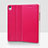 Housse Portefeuille Livre Cuir L02 pour Huawei Ascend P7 Rose Rouge Petit