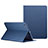 Housse Portefeuille Livre Cuir L04 pour Apple iPad Mini 3 Bleu