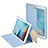 Housse Portefeuille Livre Cuir L06 pour Apple iPad Pro 10.5 Bleu Ciel Petit